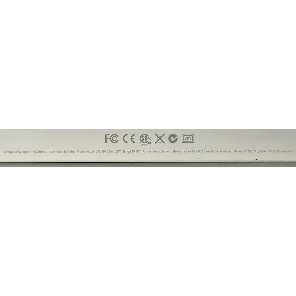 Apple A1243 Aluminum Wired USB Keyboard w/ Numeric Keypad